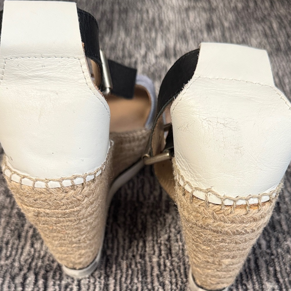 See By Chloe Blue and Tan Espadrille Sandals - Picture 5 of 6